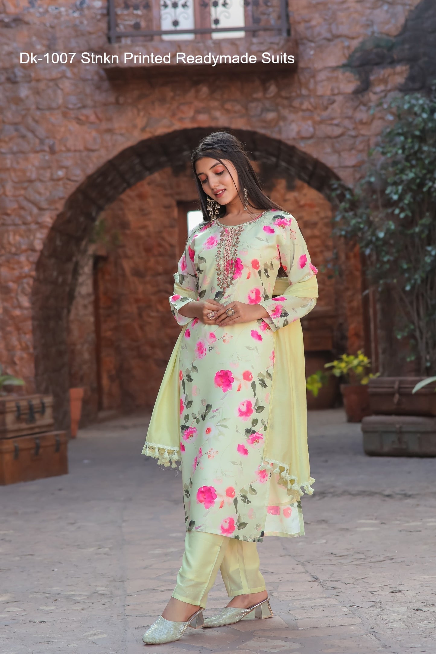 Dk-1007 Stnkn Printed Readymade Suits