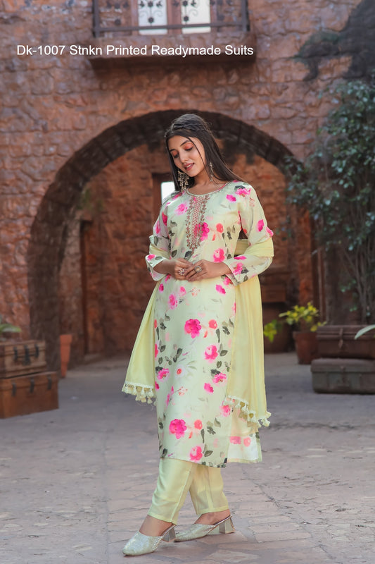 Dk-1007 Stnkn Printed Readymade Suits