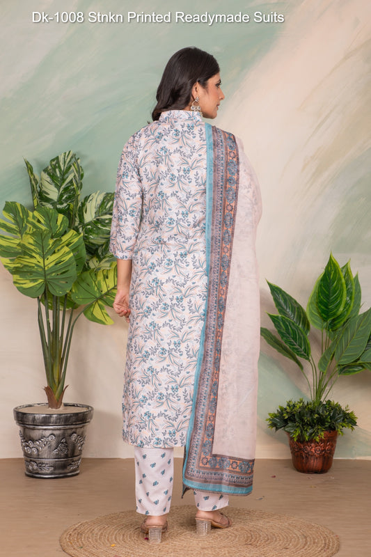 Dk-1008 Stnkn Printed Readymade Suits