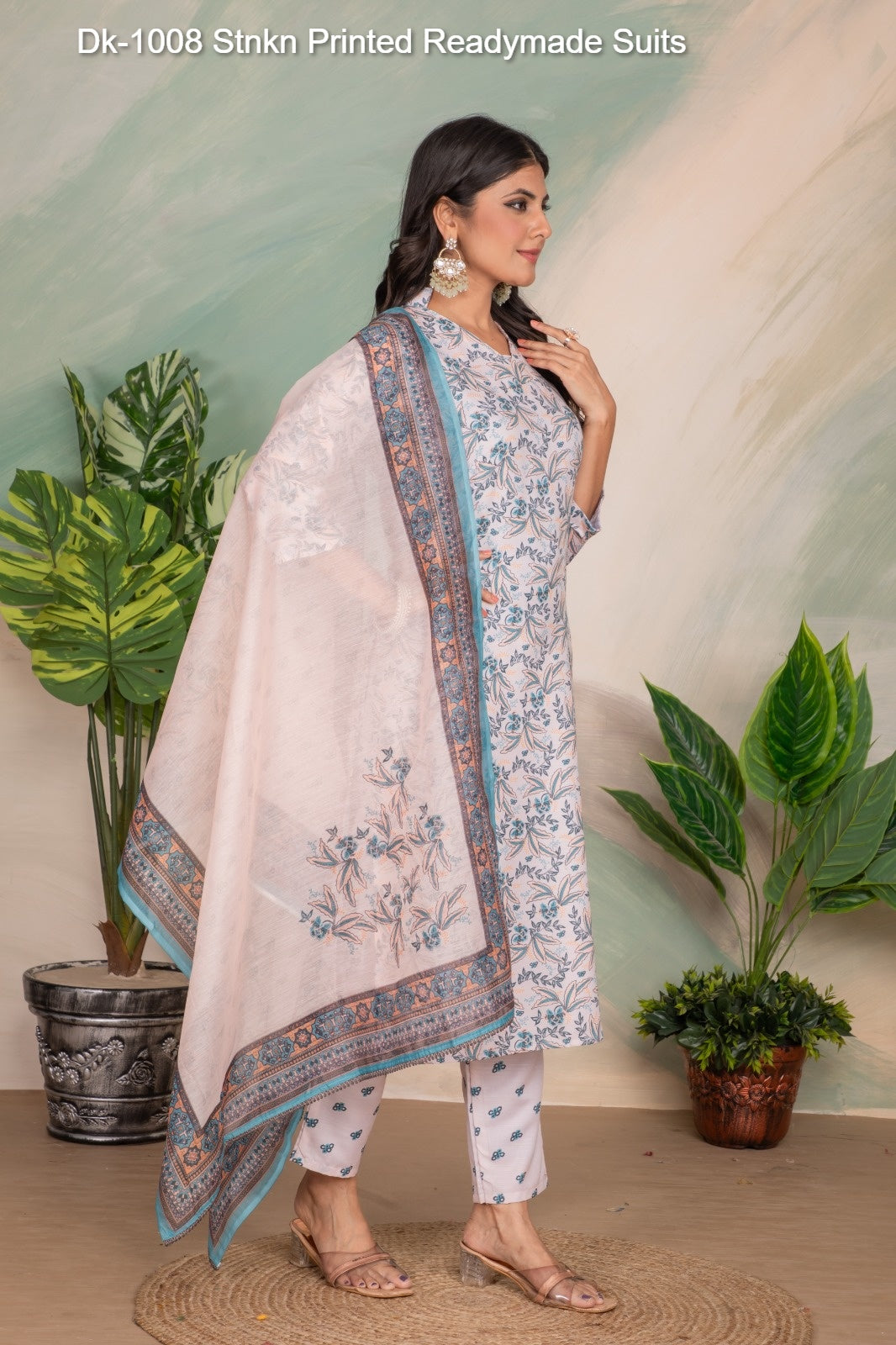 Dk-1008 Stnkn Printed Readymade Suits