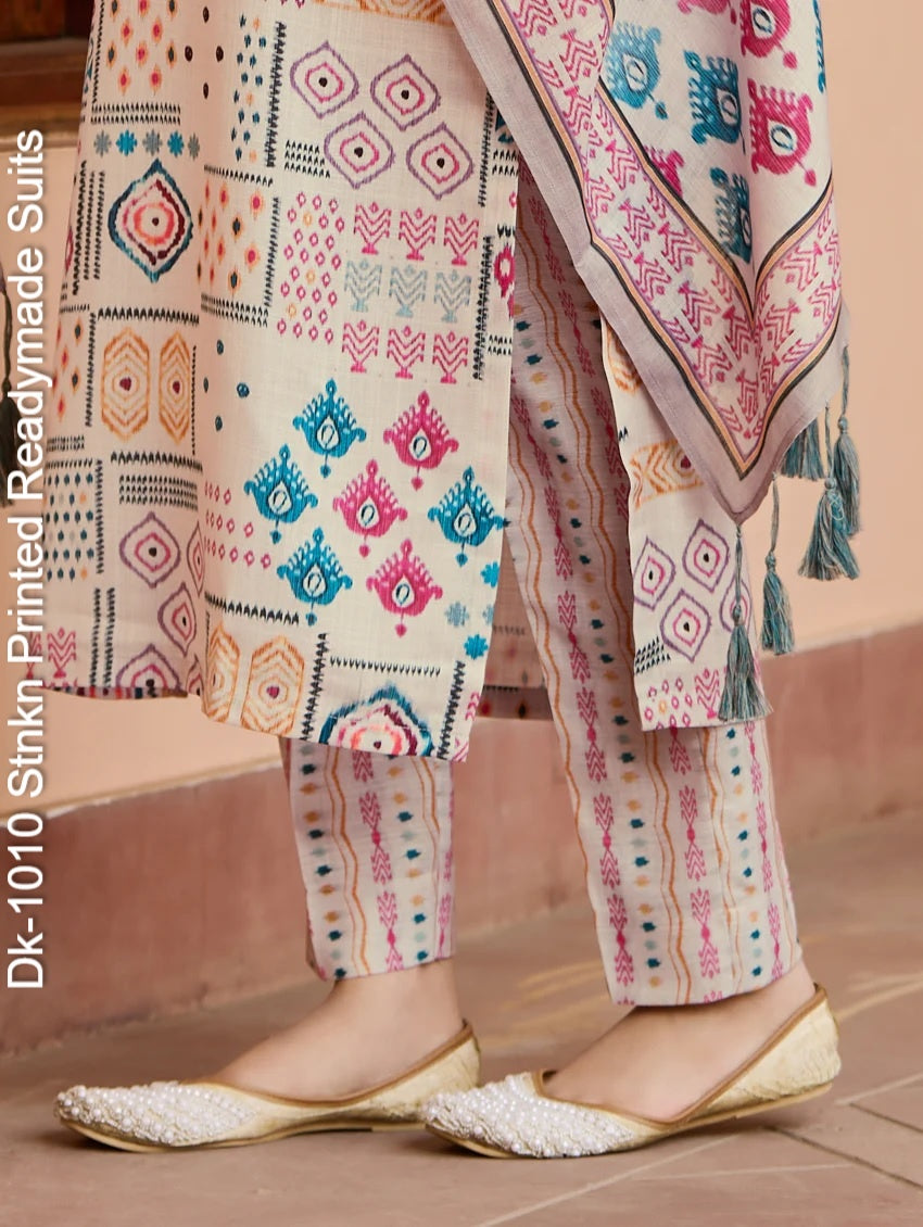 Dk-1010 Stnkn Printed Readymade Suits