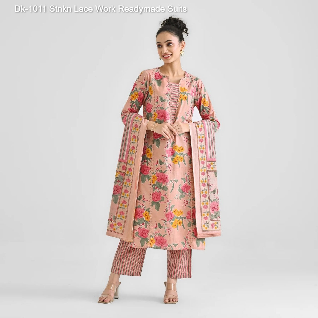 Dk-1011 Stnkn Lace Work Readymade Suits