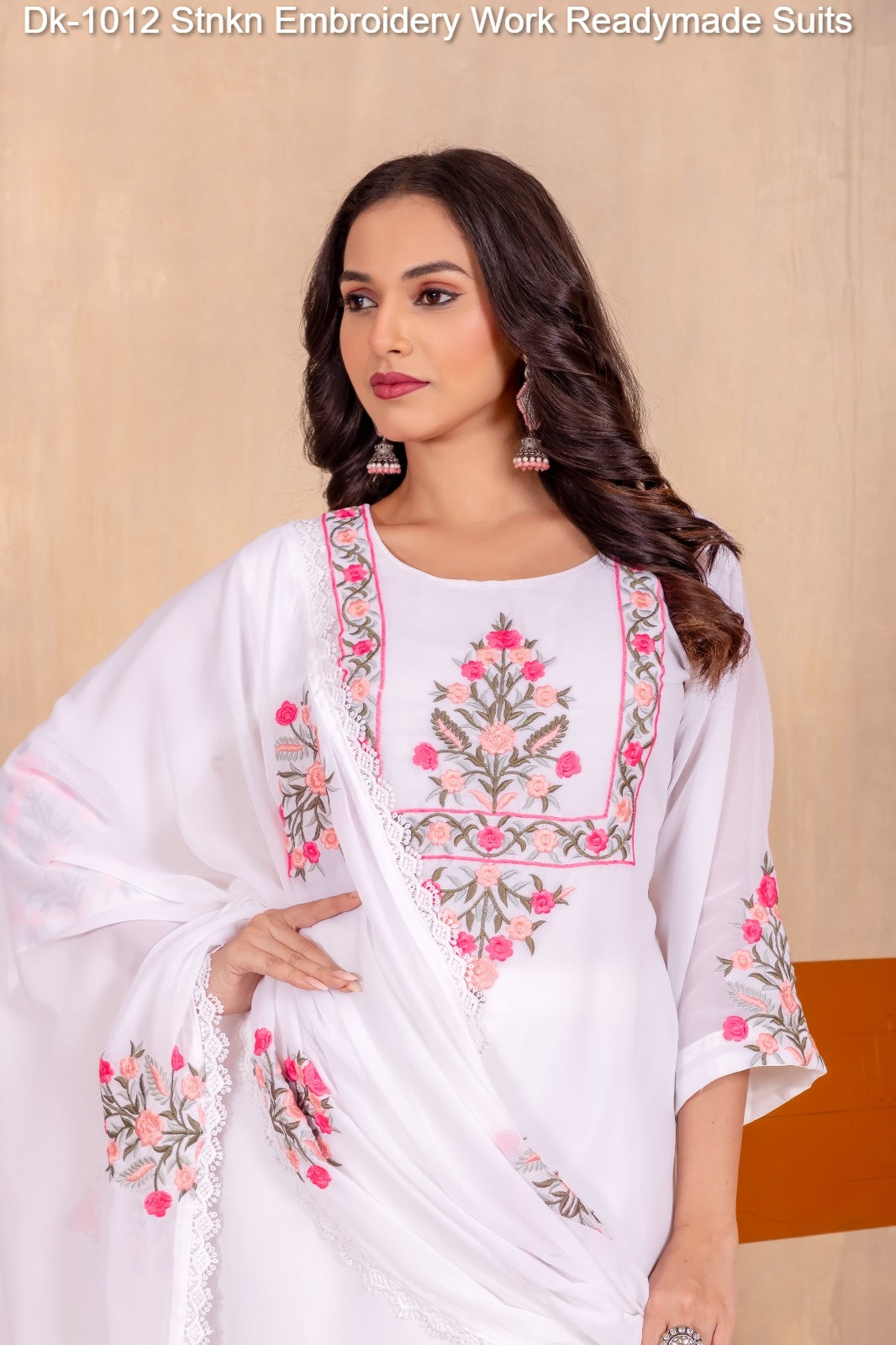 Dk-1012 Stnkn Embroidery Work Readymade Suits
