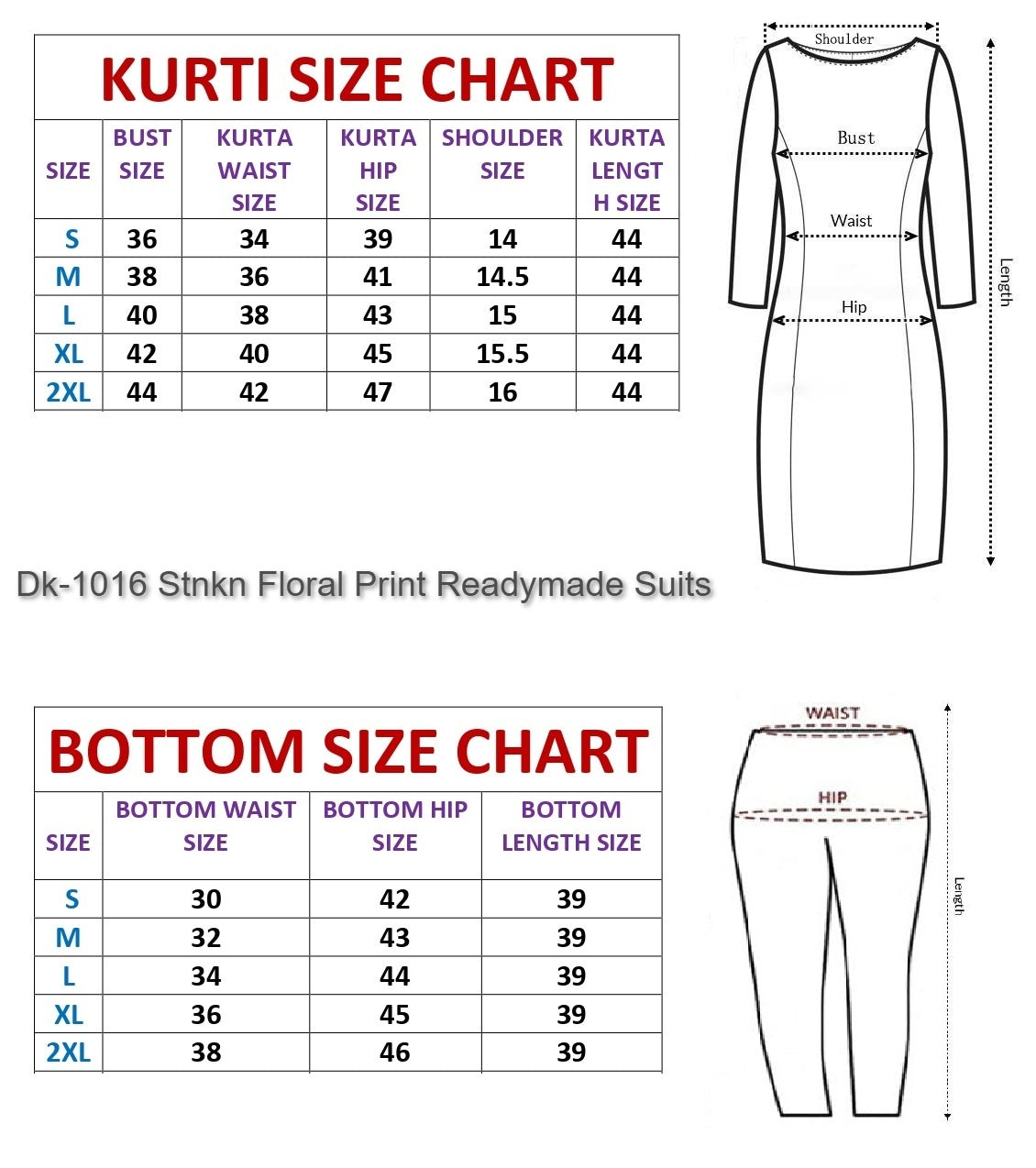 Dk-1016 Stnkn Floral Print Readymade Suits