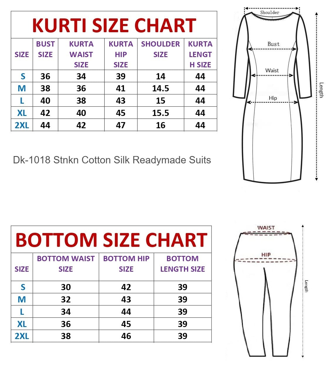 Dk-1018 Stnkn Cotton Silk Readymade Suits