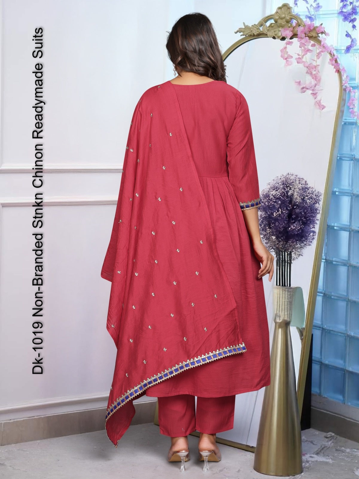 Dk-1019 Non-Branded Stnkn Chinon Readymade Suits