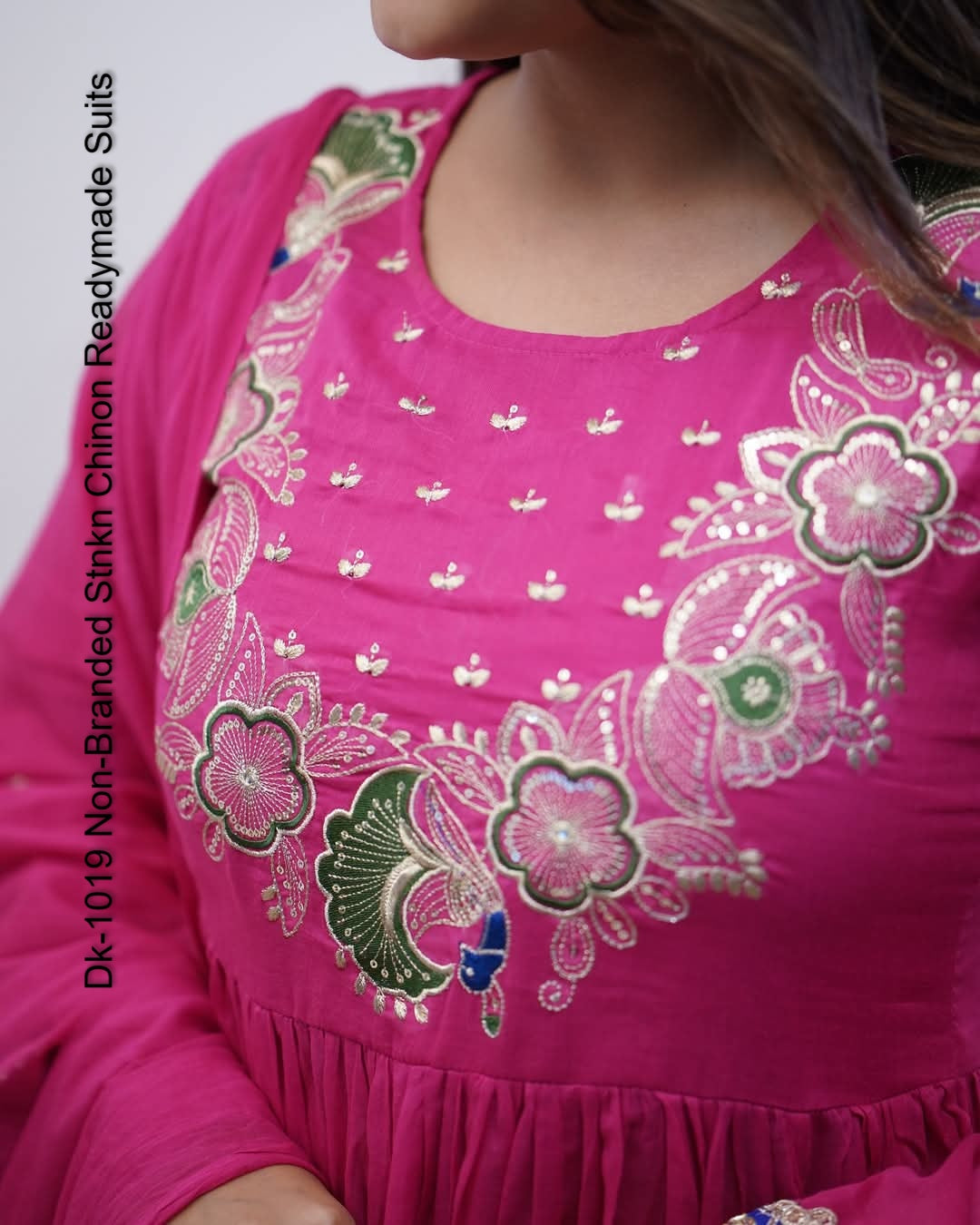 Dk-1019 Non-Branded Stnkn Chinon Readymade Suits