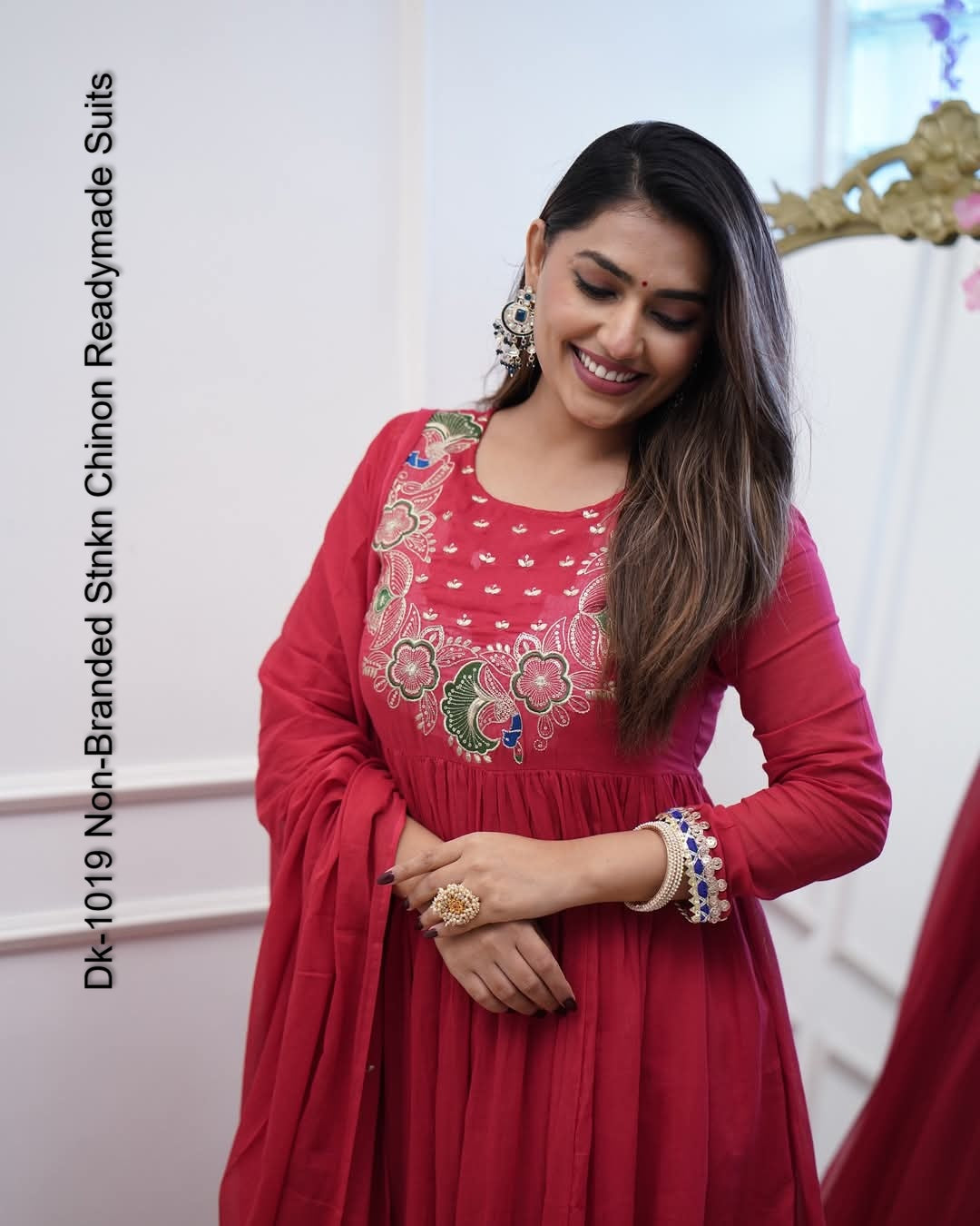 Dk-1019 Non-Branded Stnkn Chinon Readymade Suits