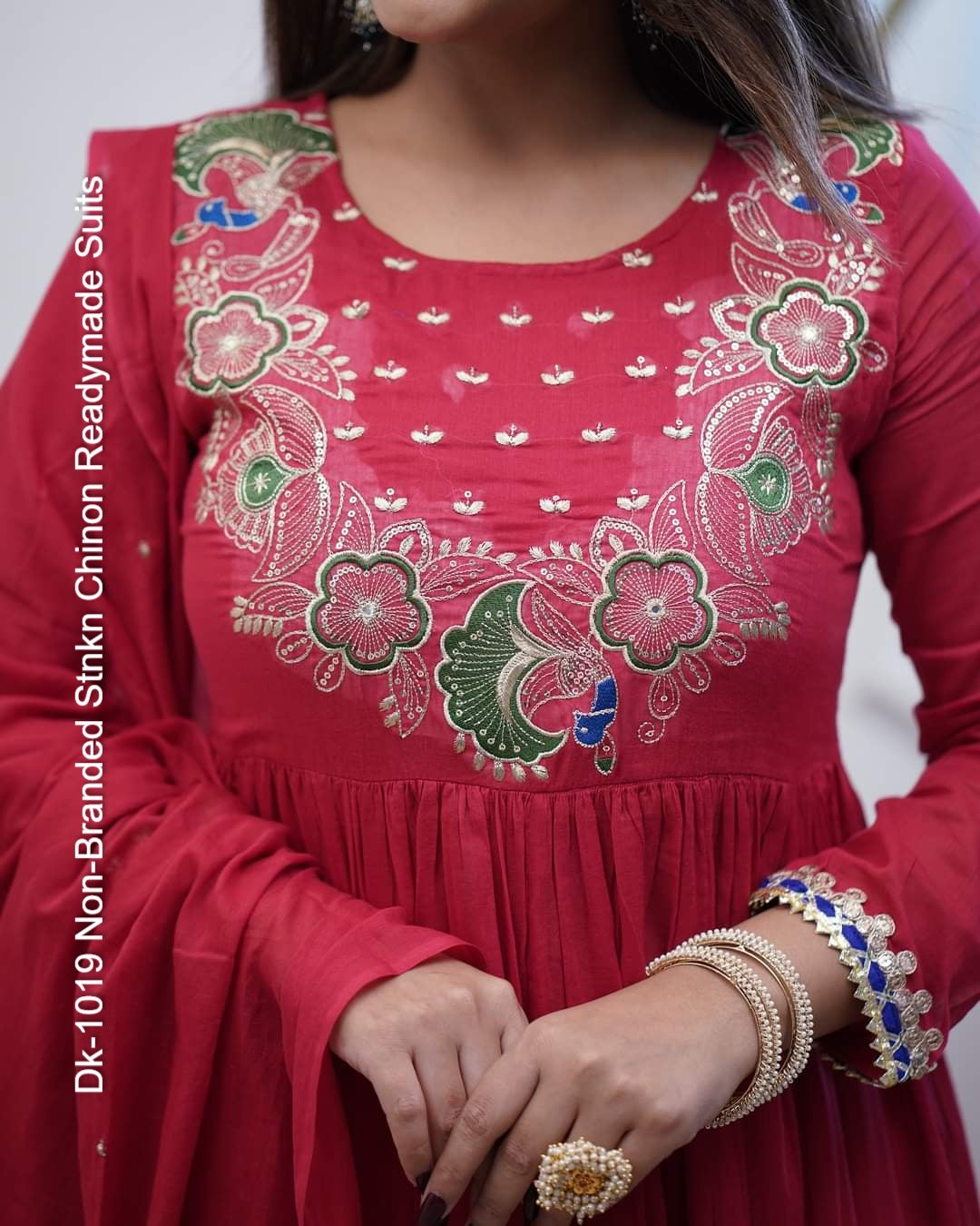 Dk-1019 Non-Branded Stnkn Chinon Readymade Suits