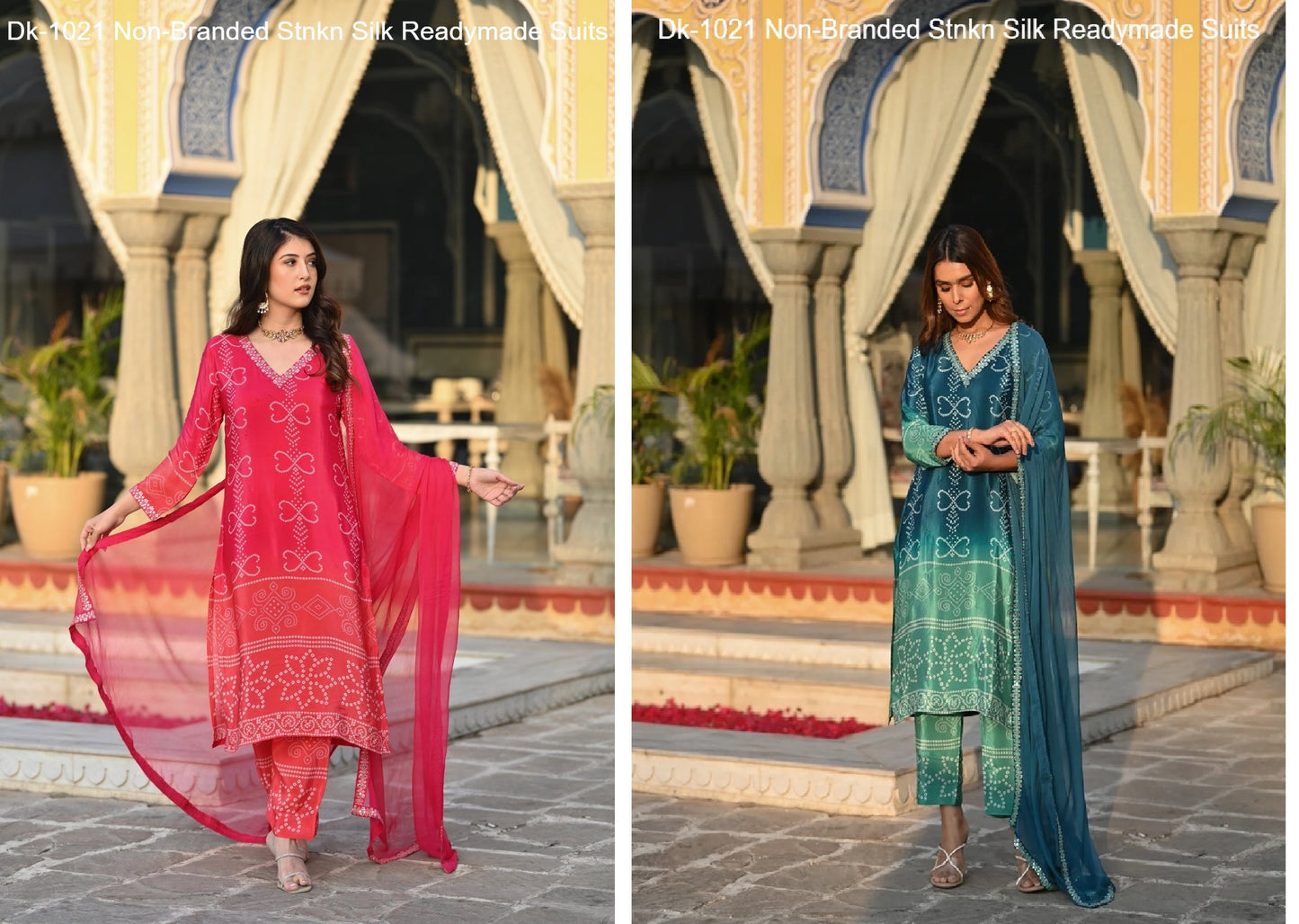 Dk-1021 Non-Branded Stnkn Silk Readymade Suits