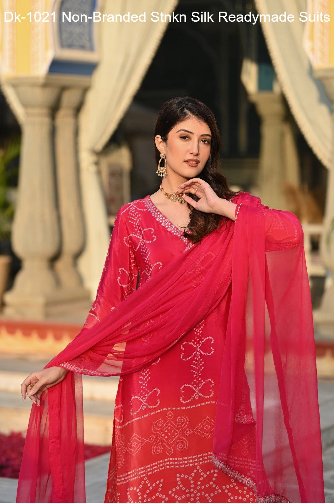 Dk-1021 Non-Branded Stnkn Silk Readymade Suits