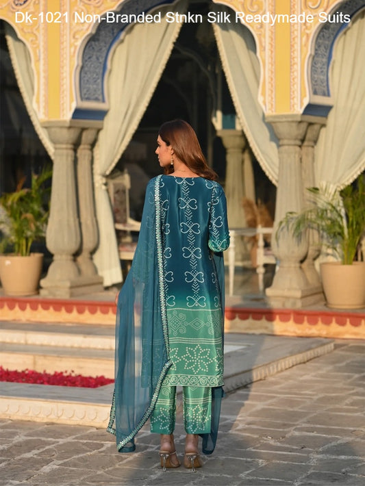 Dk-1021 Non-Branded Stnkn Silk Readymade Suits