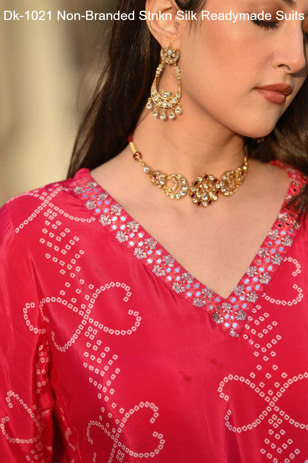 Dk-1021 Non-Branded Stnkn Silk Readymade Suits