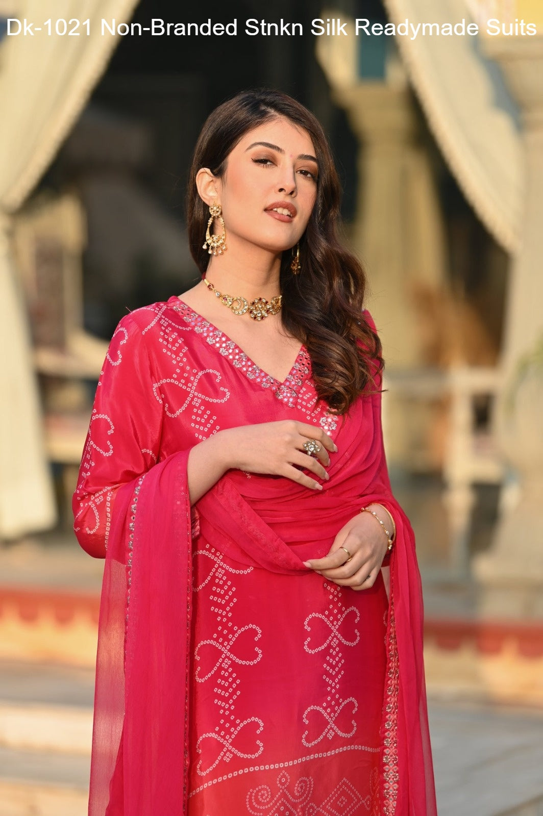 Dk-1021 Non-Branded Stnkn Silk Readymade Suits