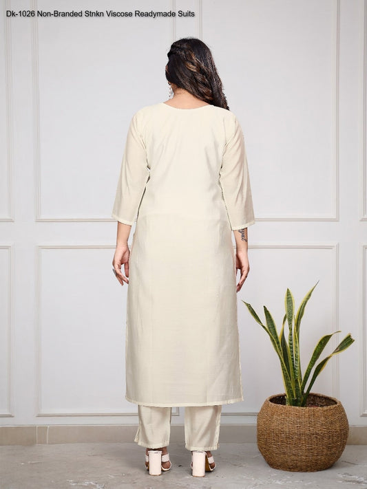 Dk-1026 Non-Branded Stnkn Viscose Readymade Suits