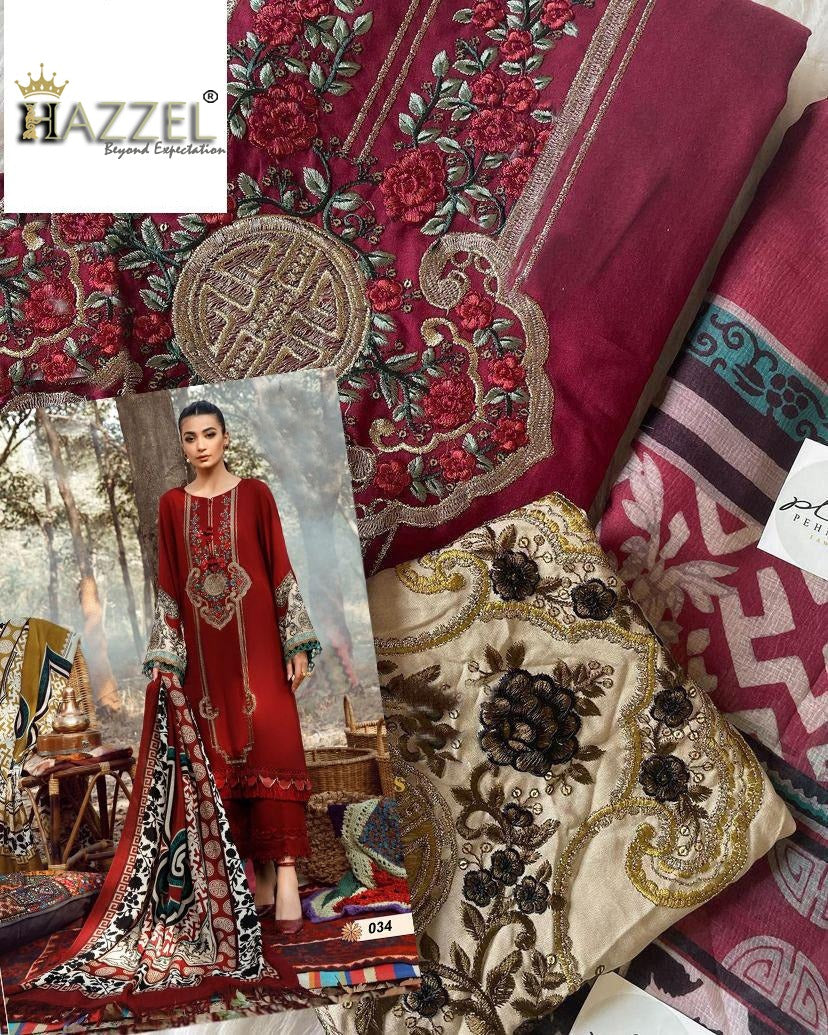 Dn-035 Hazzel Sequence Work Pakistani Salwar Suits
