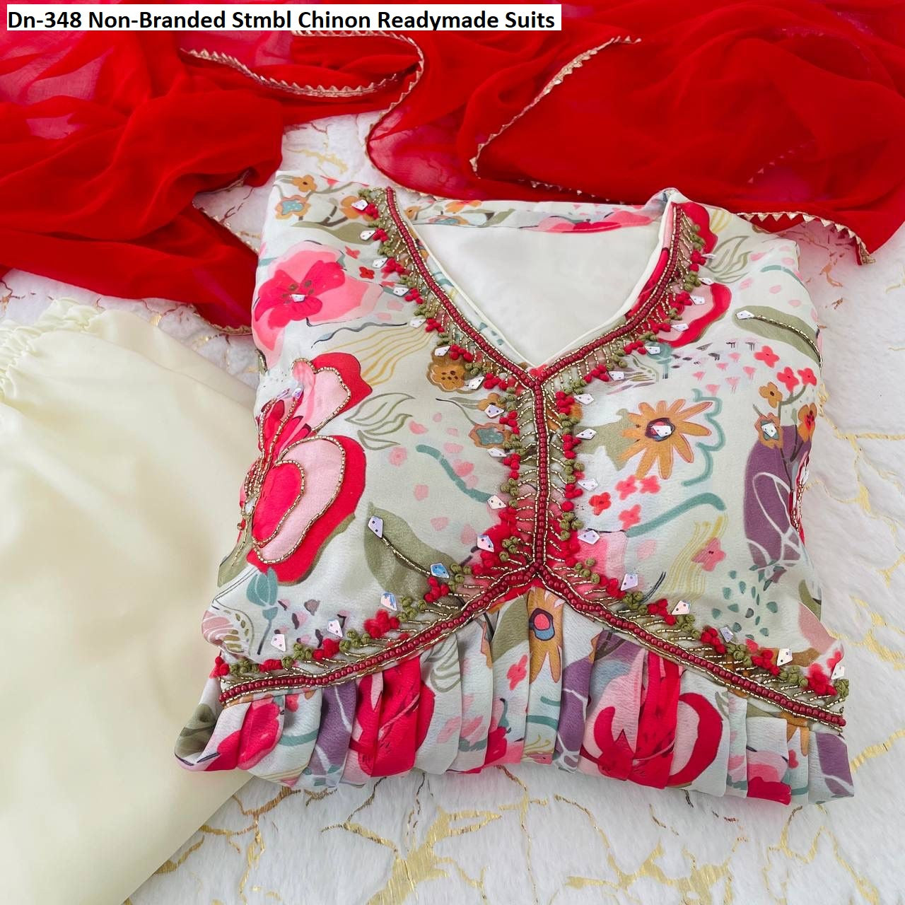 Dn-348 Non-Branded Stmbl Chinon Readymade Suits