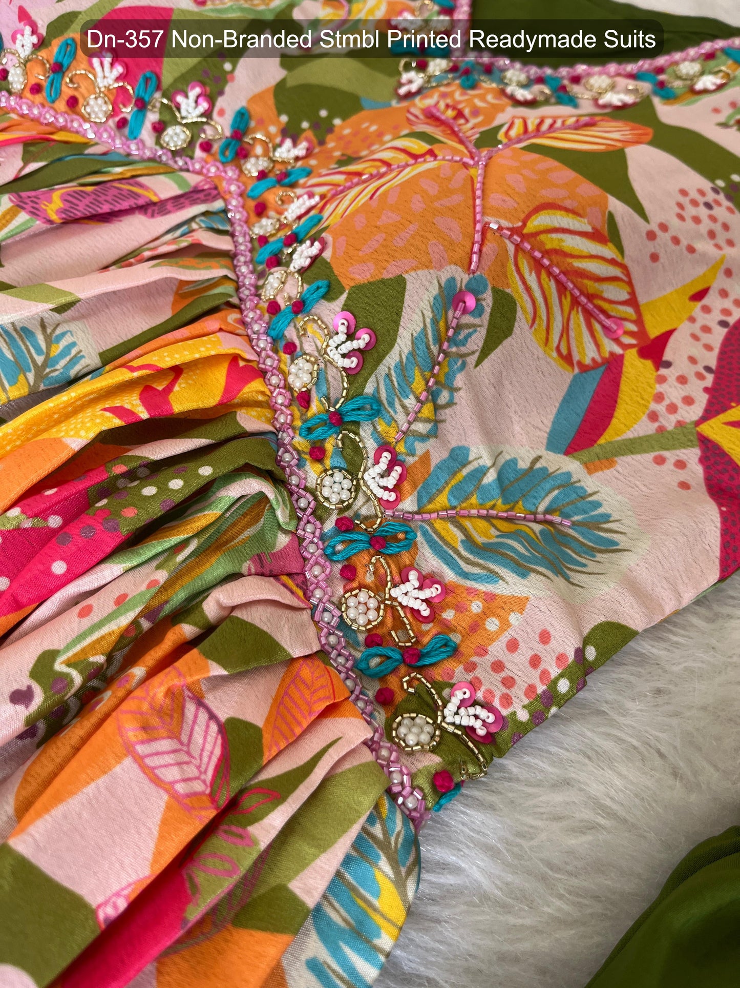 Dn-357 Non-Branded Stmbl Printed Readymade Suits