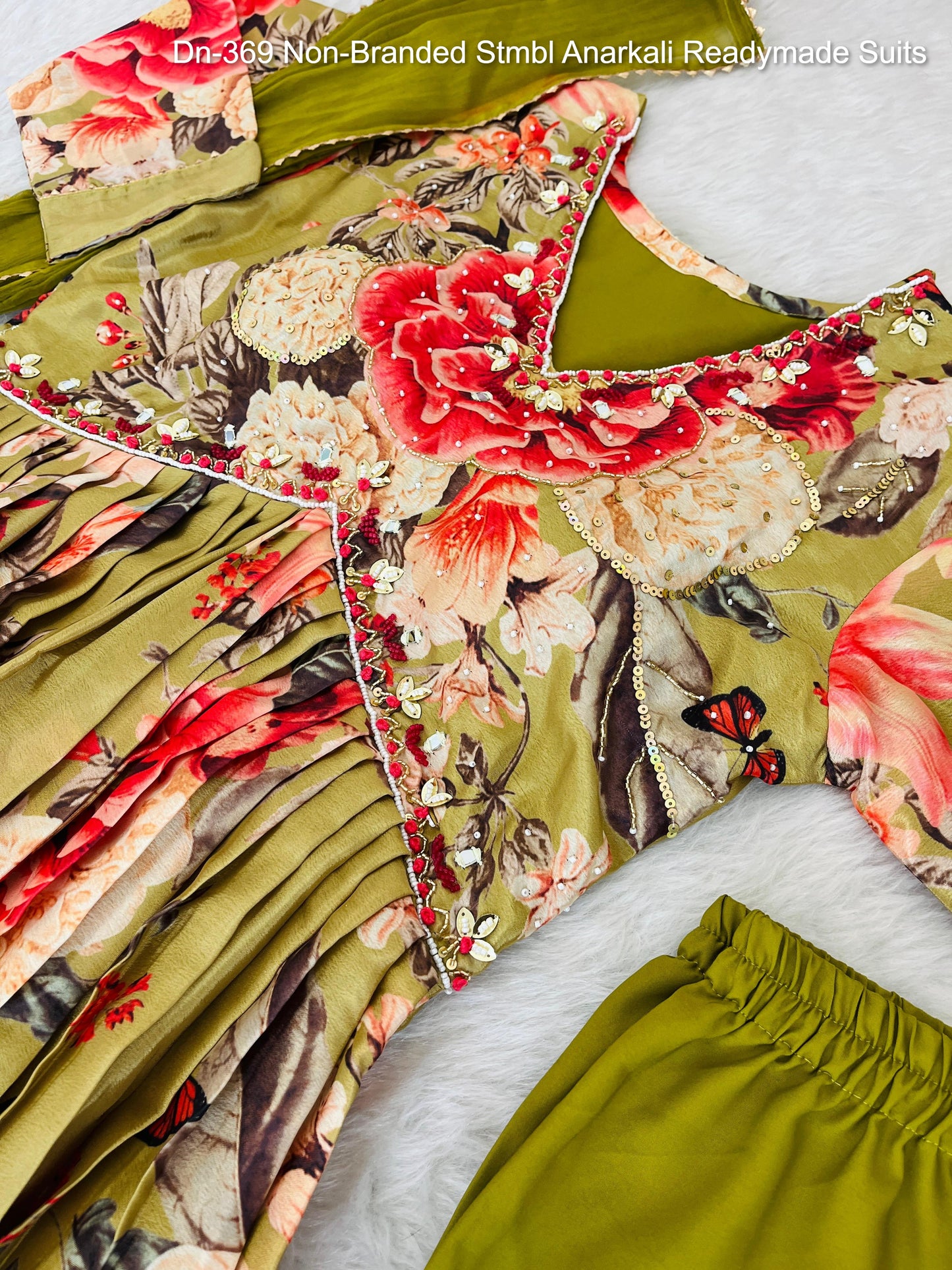 Pink Cotton Non-Branded Stscc Sequence Work Readymade Suits