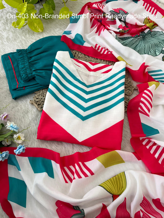 Dn-403 Non-Branded Stmbl Print Readymade Suits