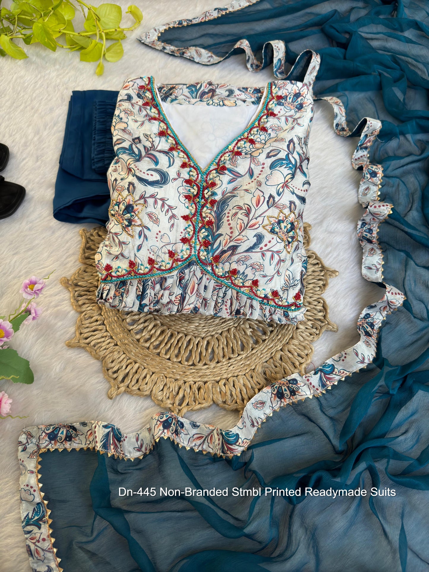 Dn-445 Non-Branded Stmbl Printed Readymade Suits