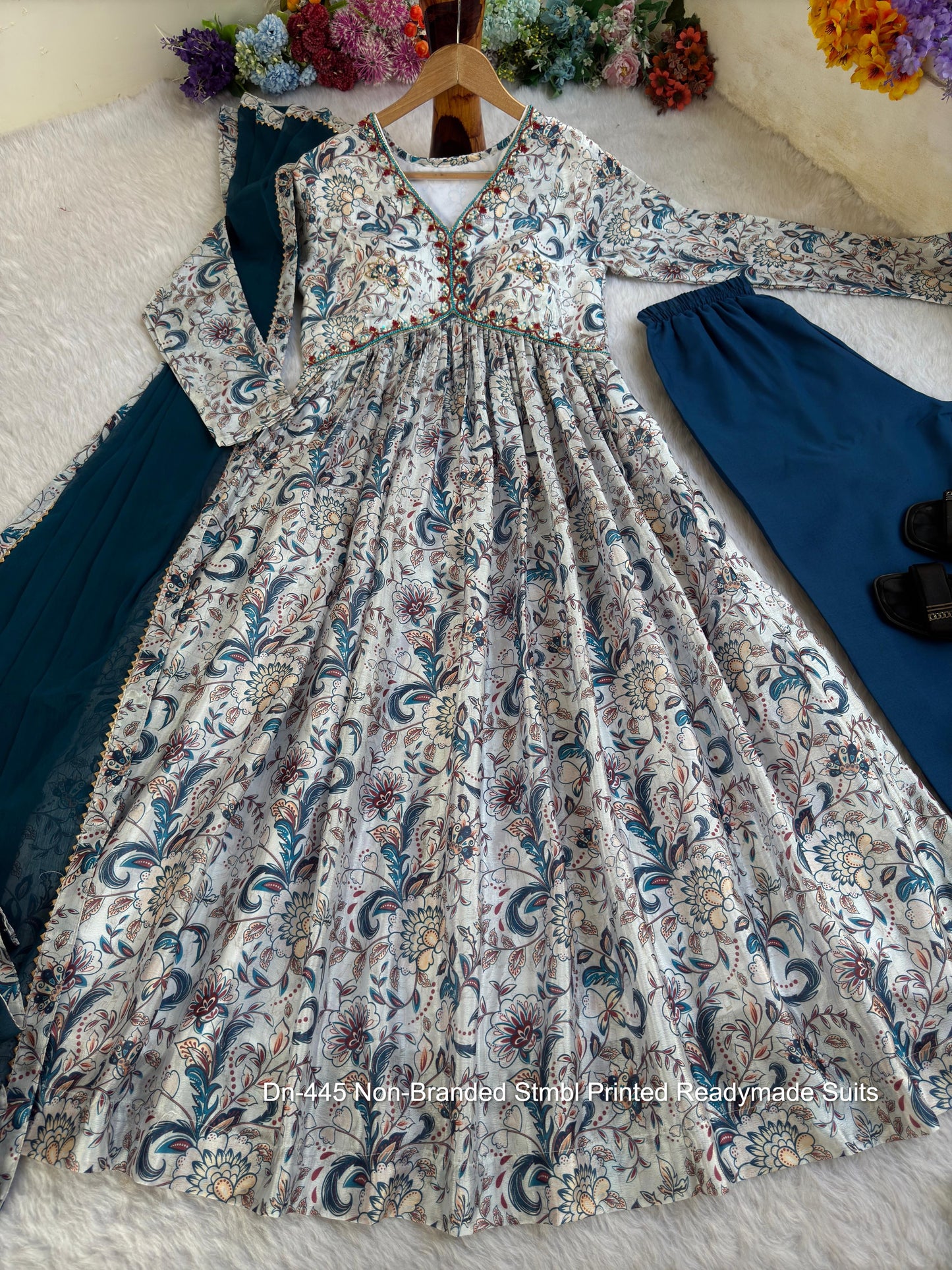 Dn-445 Non-Branded Stmbl Printed Readymade Suits