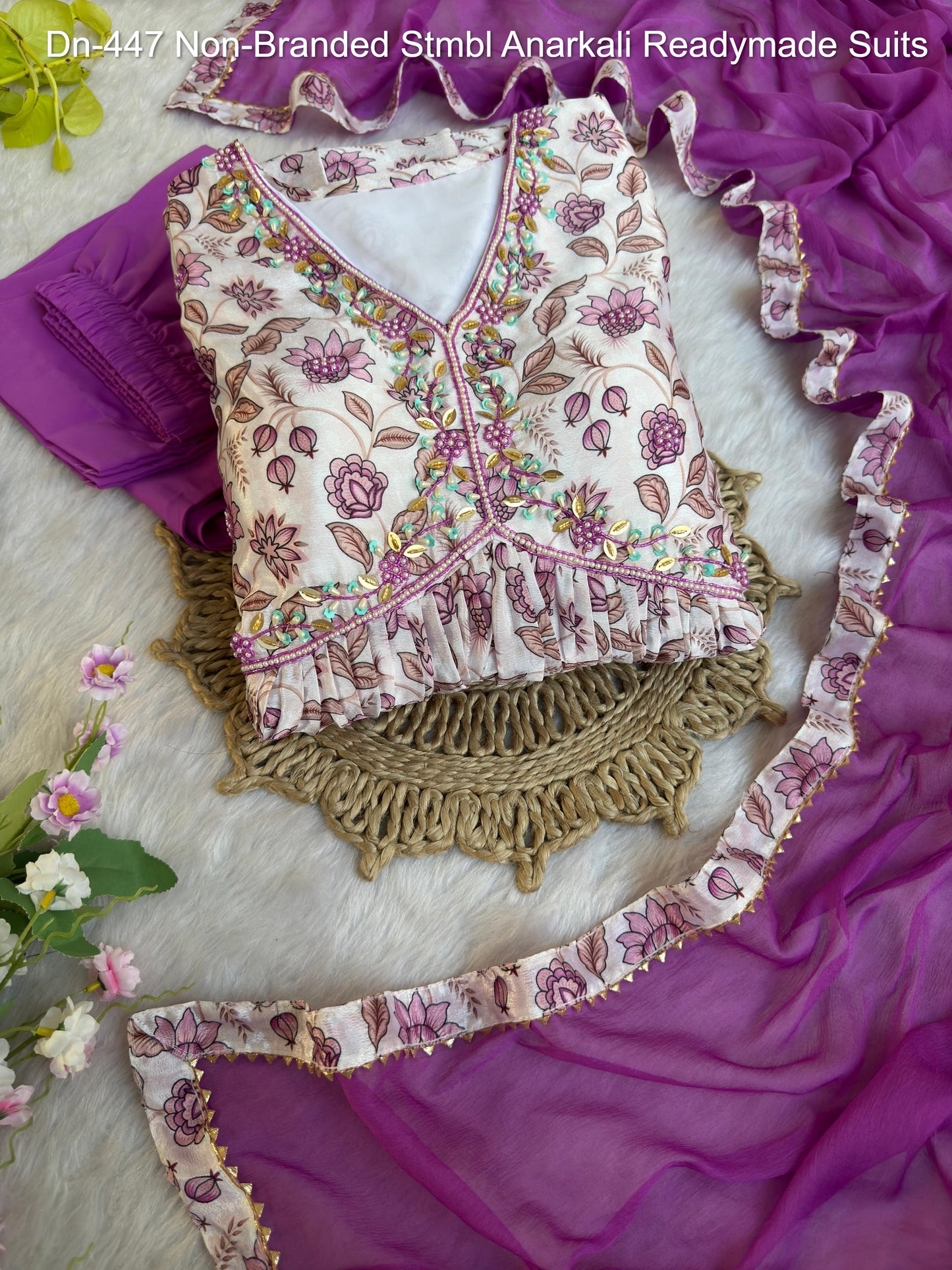 Dn-447 Non-Branded Stmbl Anarkali Readymade Suits