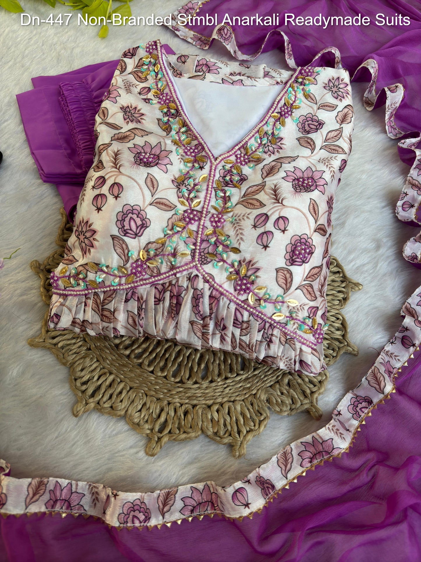 Dn-447 Non-Branded Stmbl Anarkali Readymade Suits