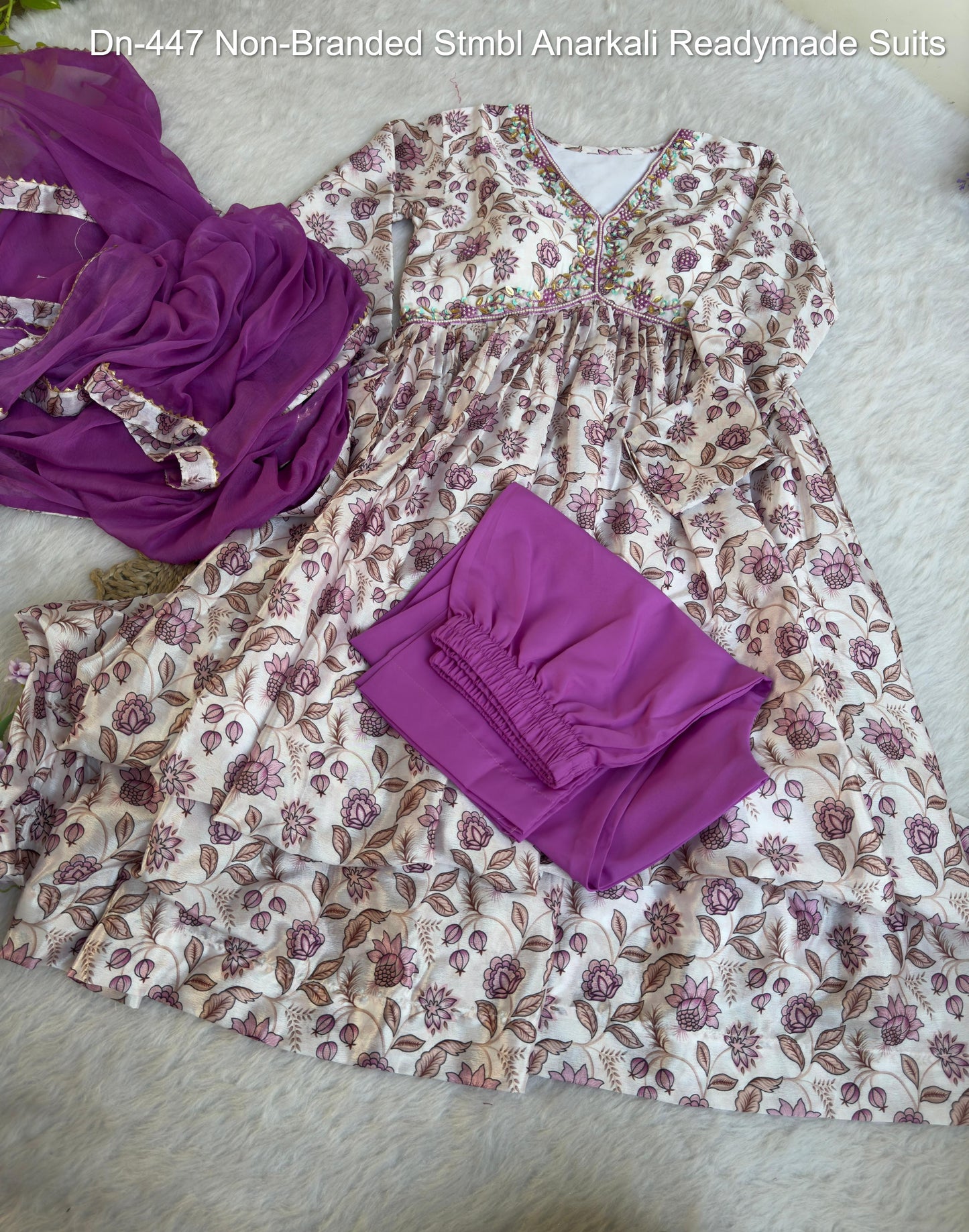Dn-447 Non-Branded Stmbl Anarkali Readymade Suits