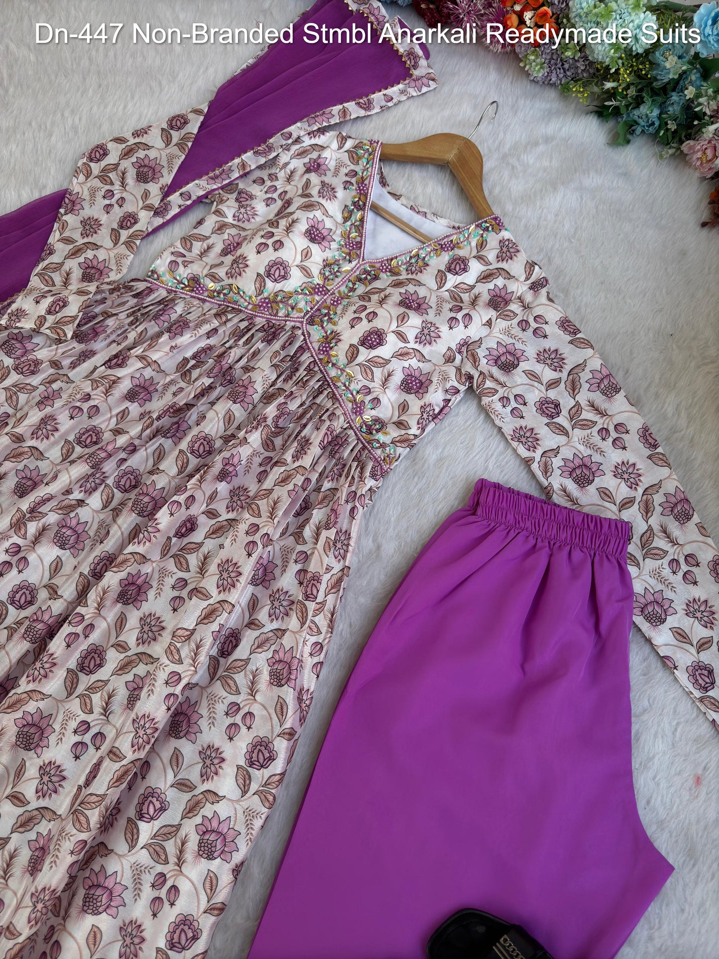 Dn-447 Non-Branded Stmbl Anarkali Readymade Suits