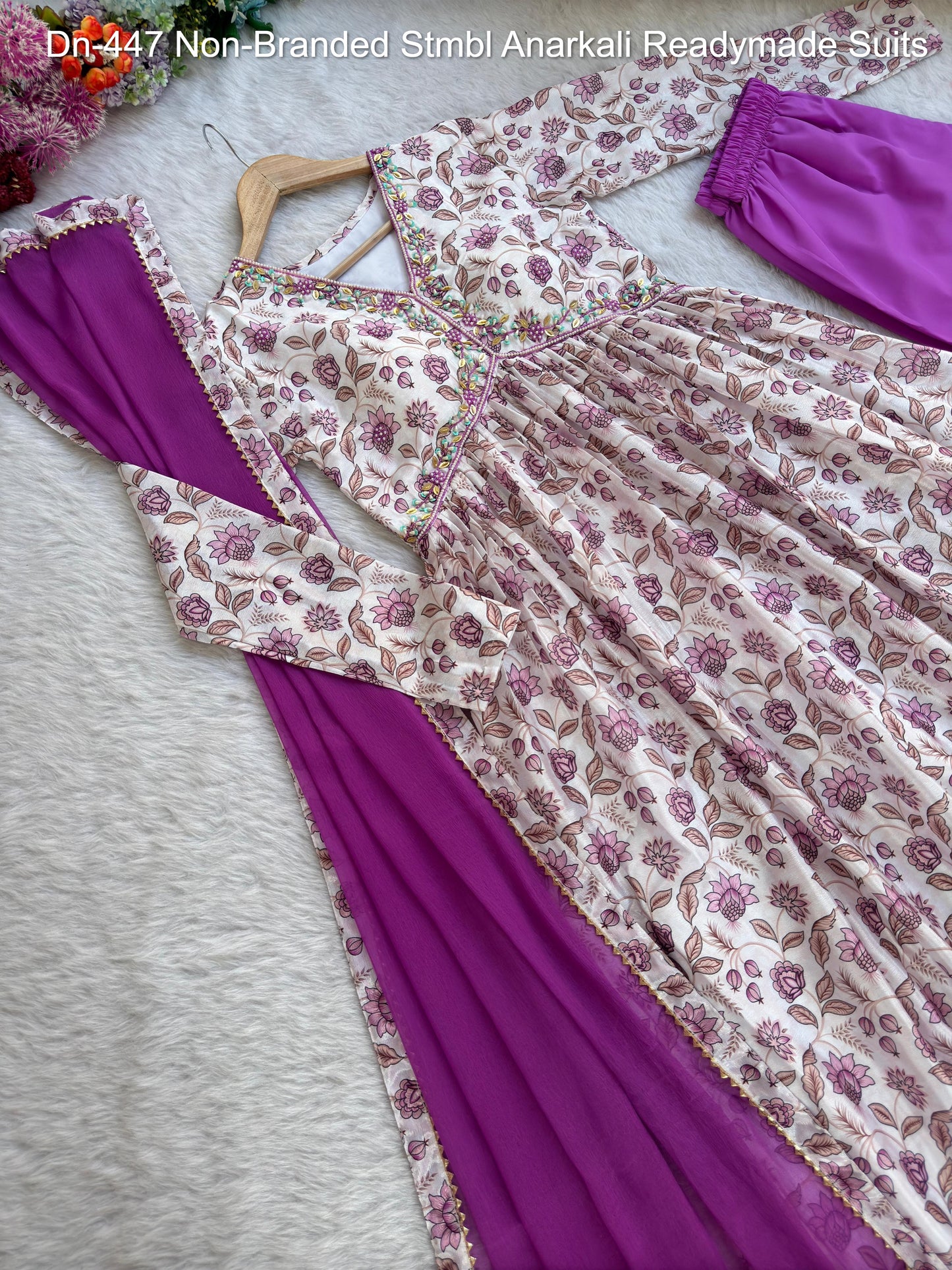 Dn-447 Non-Branded Stmbl Anarkali Readymade Suits
