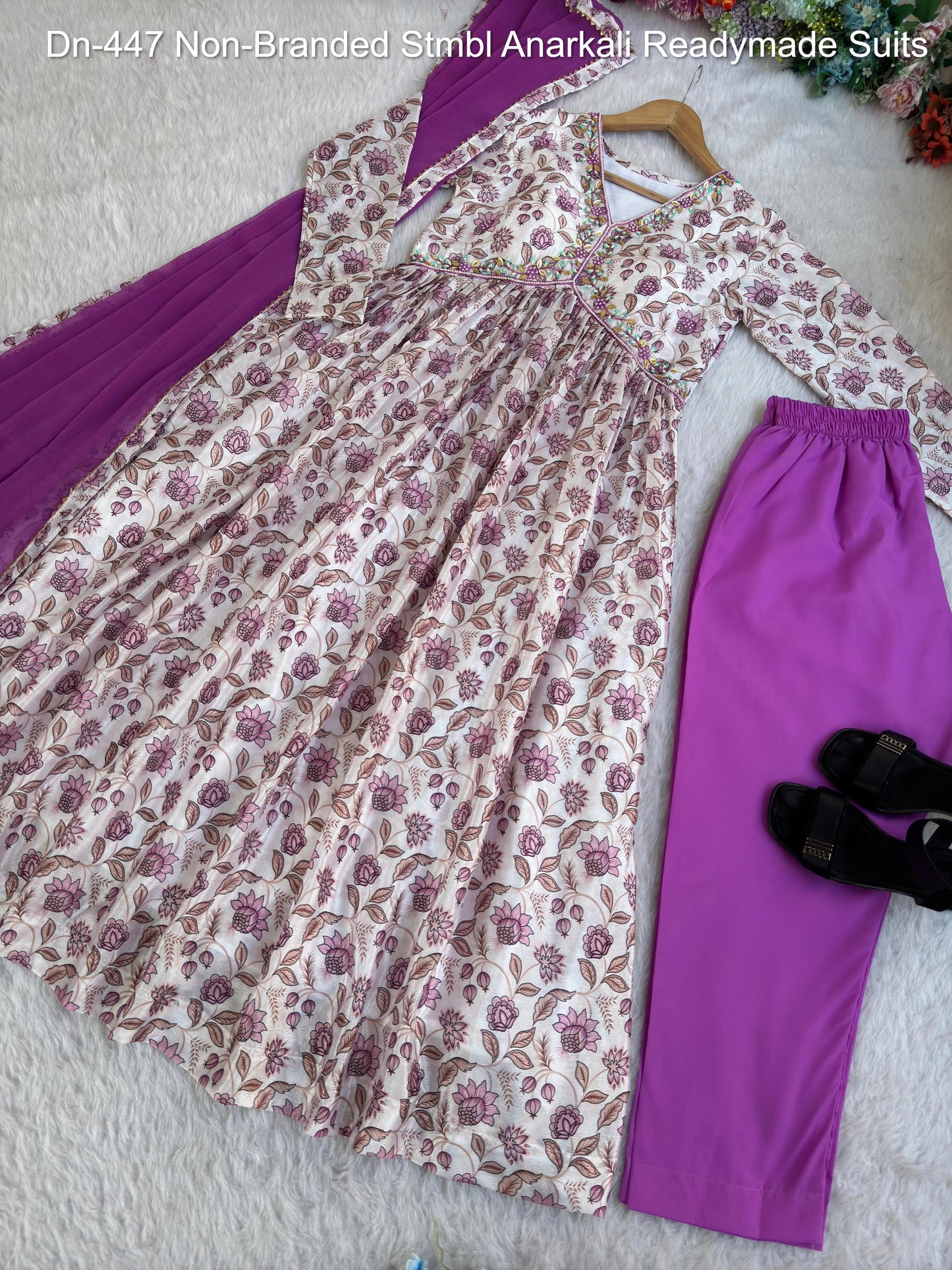 Dn-447 Non-Branded Stmbl Anarkali Readymade Suits