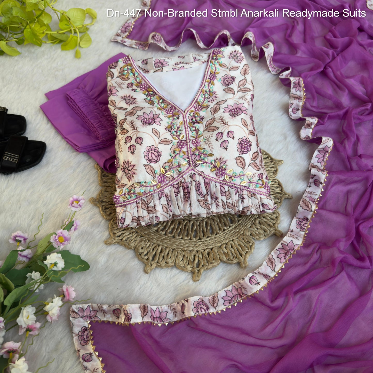 Dn-447 Non-Branded Stmbl Anarkali Readymade Suits