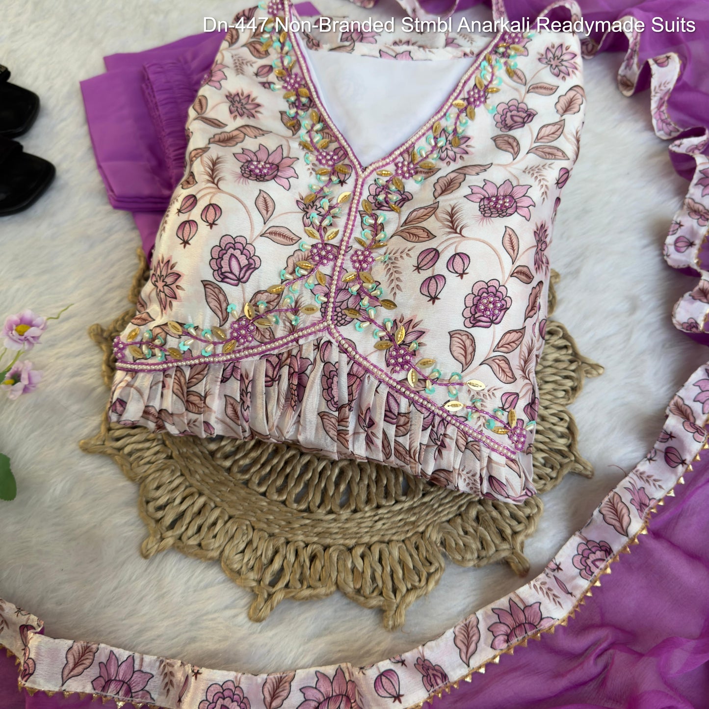 Dn-447 Non-Branded Stmbl Anarkali Readymade Suits