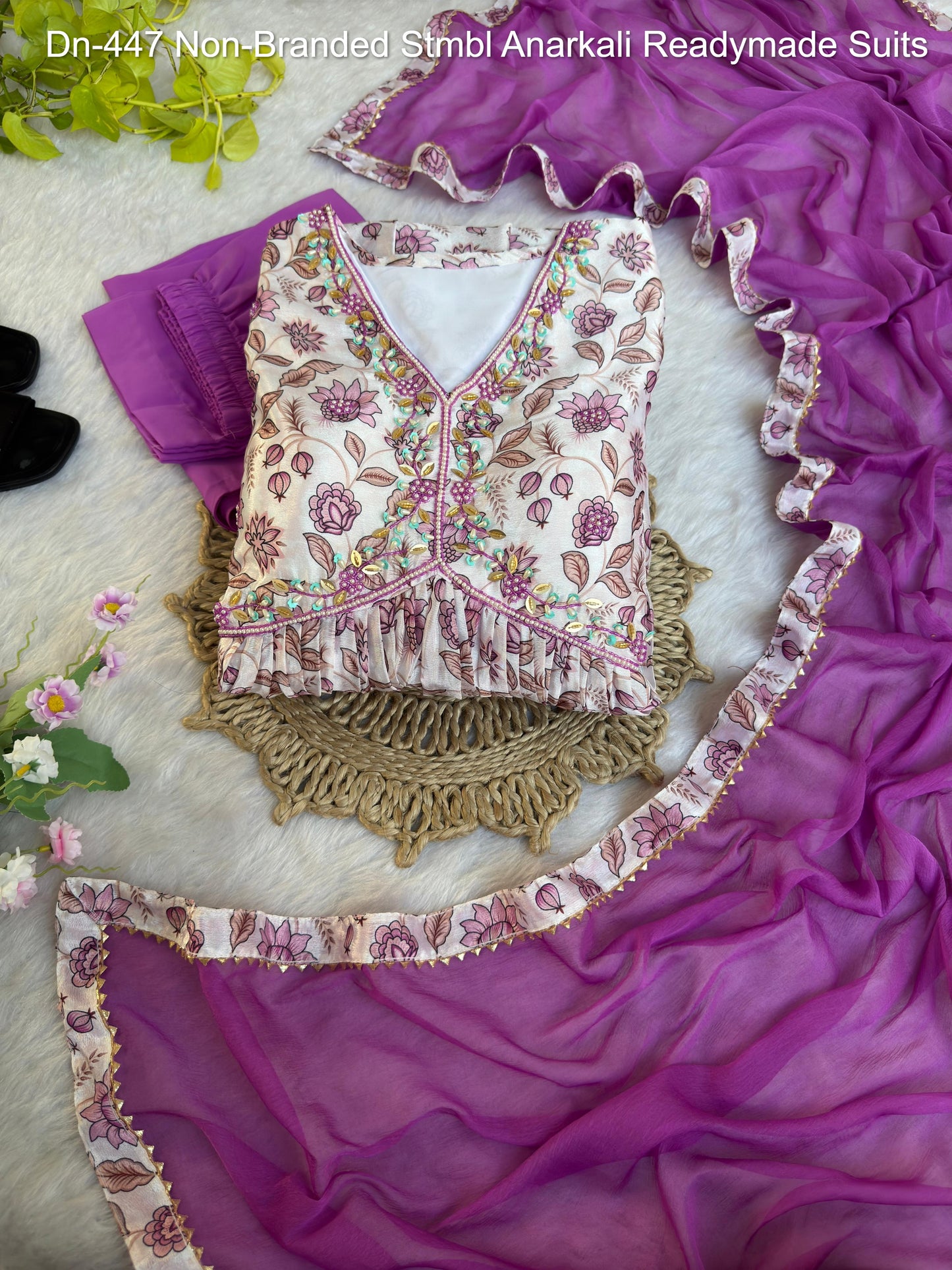 Dn-447 Non-Branded Stmbl Anarkali Readymade Suits