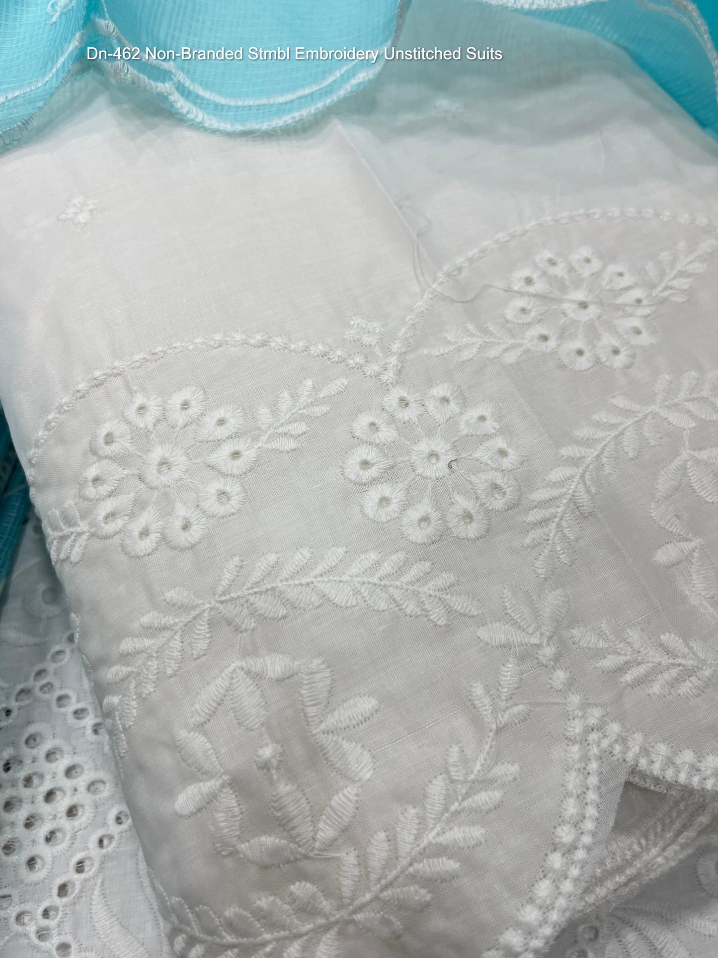 Dn-462 Non-Branded Stmbl Embroidery Unstitched Suits