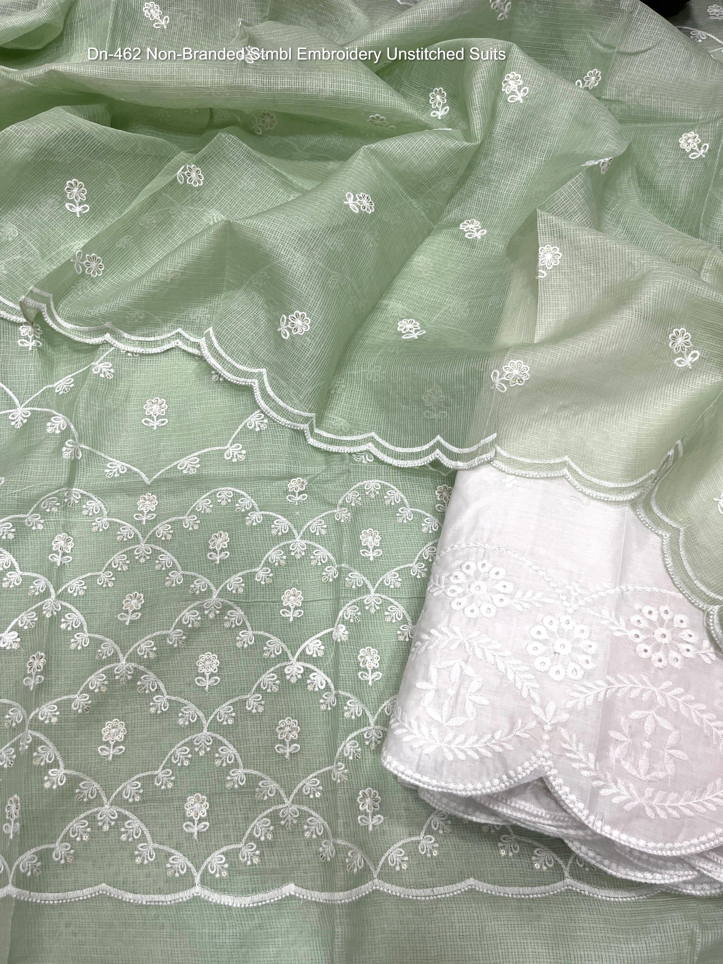 Dn-462 Non-Branded Stmbl Embroidery Unstitched Suits