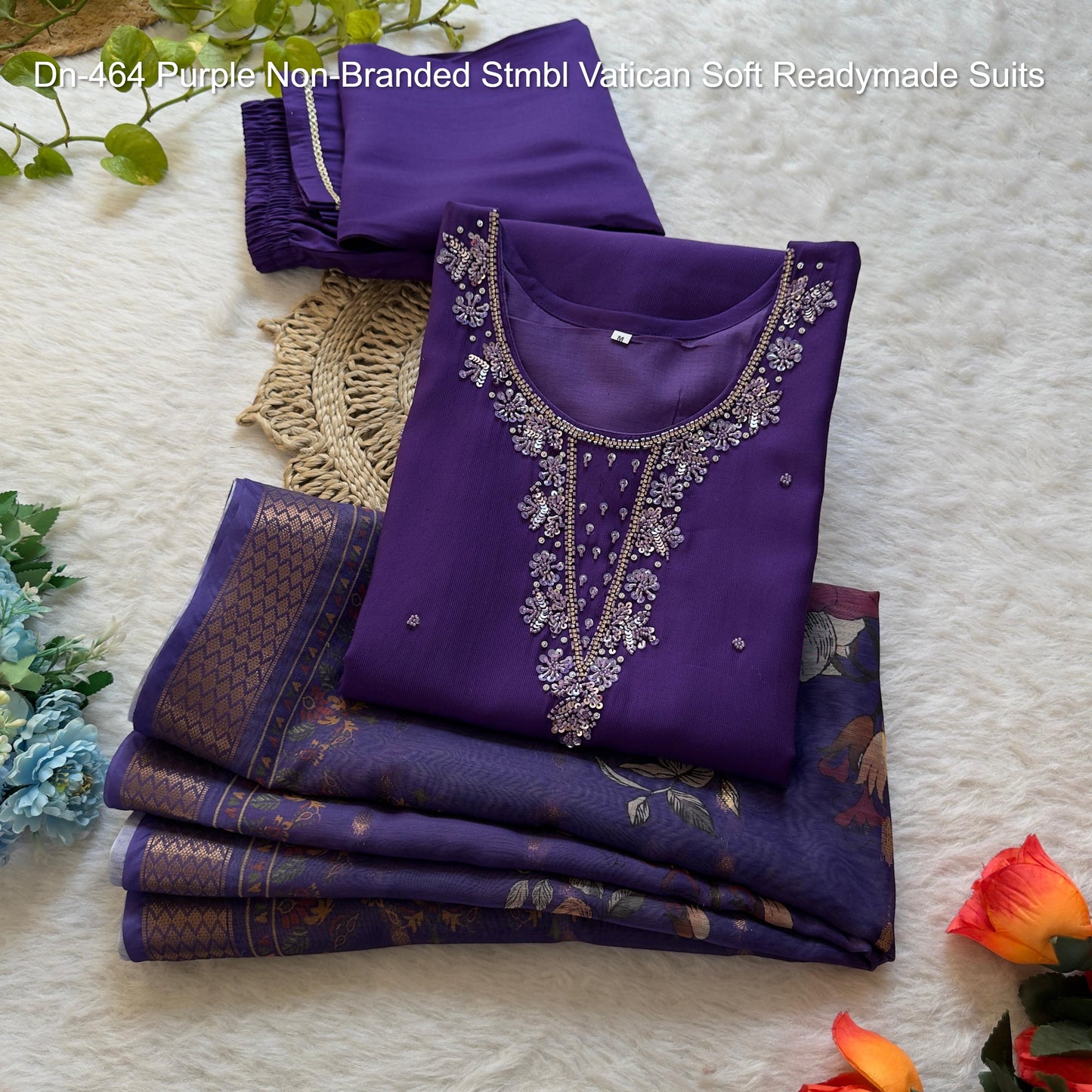 Dn-464 Purple Non-Branded Stmbl Vatican Soft Readymade Suits