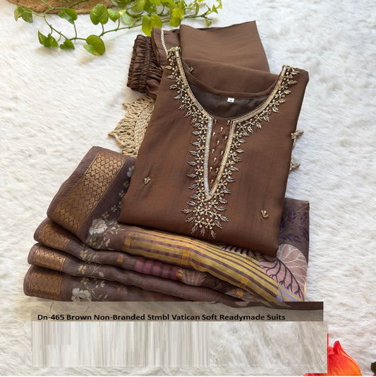 Dn-465 Brown Non-Branded Stmbl Vatican Soft Readymade Suits