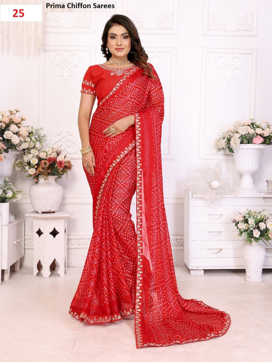 Dno 25 Prima Chiffon Sarees