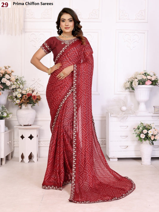 Dno 29 Prima Chiffon Sarees