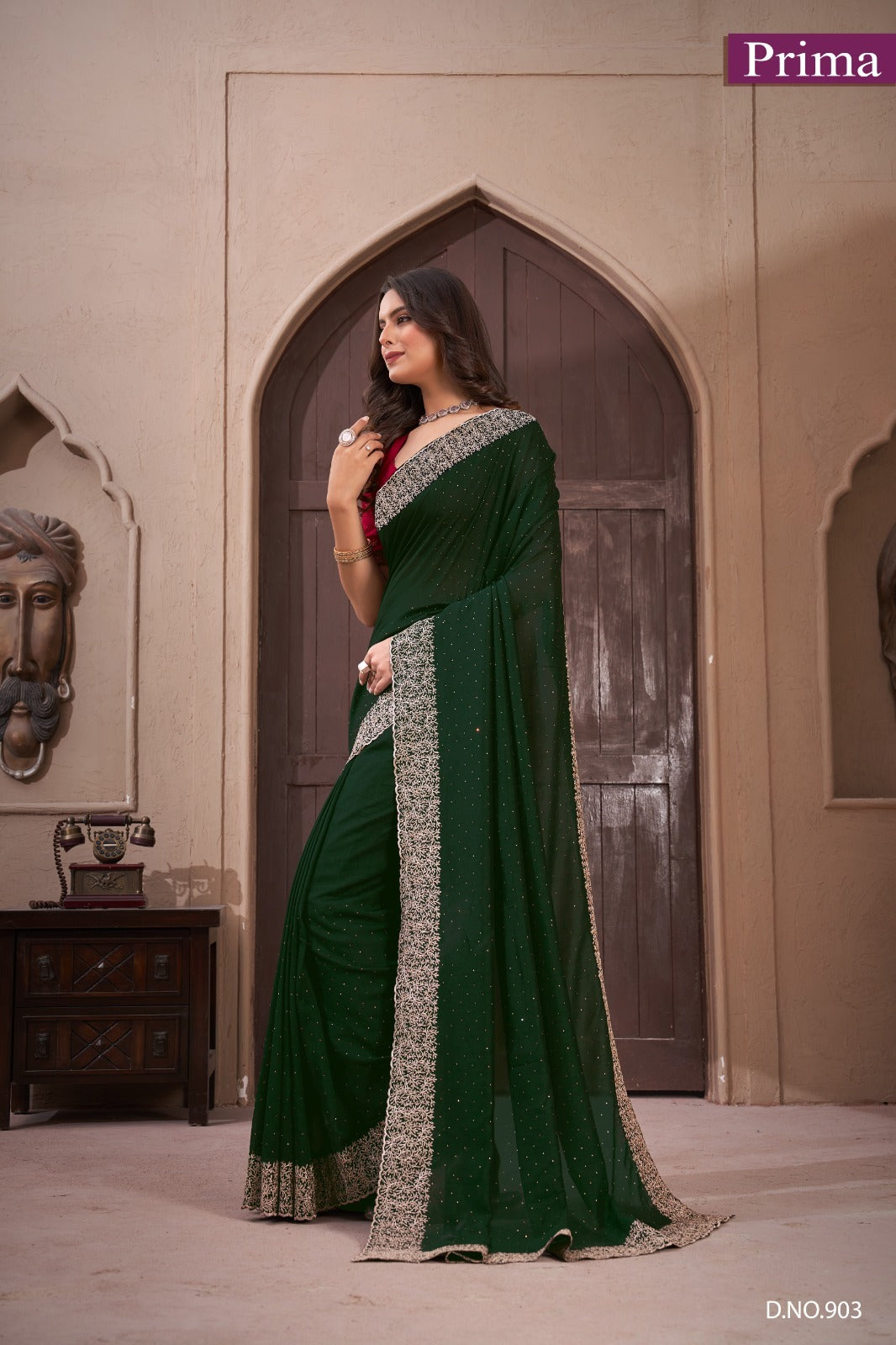 Dno 903 Prima Vichitra Sarees
