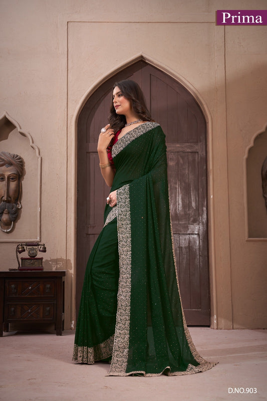 Dno 903 Prima Vichitra Sarees