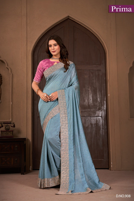 Dno 908 Prima Vichitra Sarees