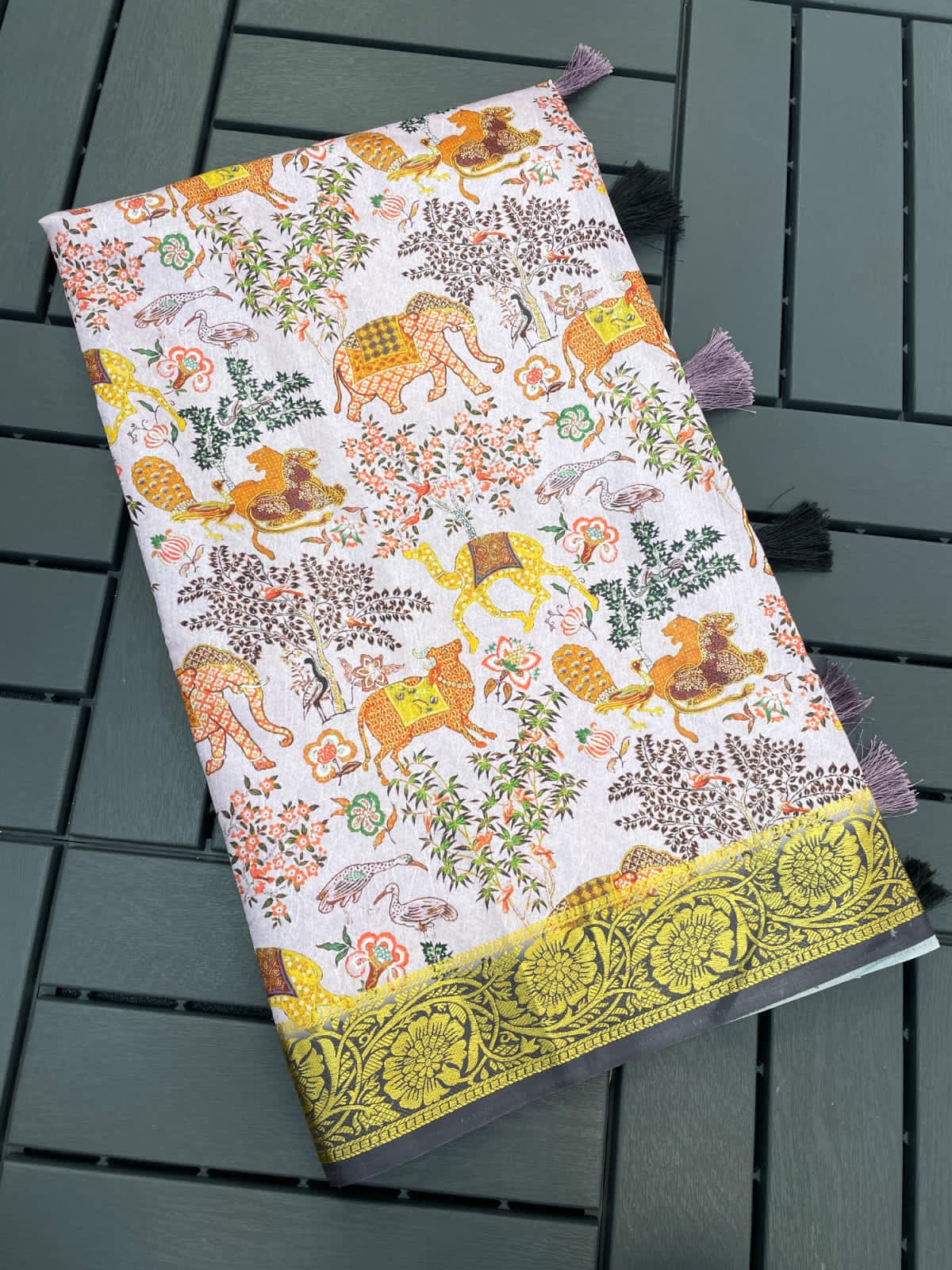 Dola Silk Lavendar 3 Of Viscose Sarees