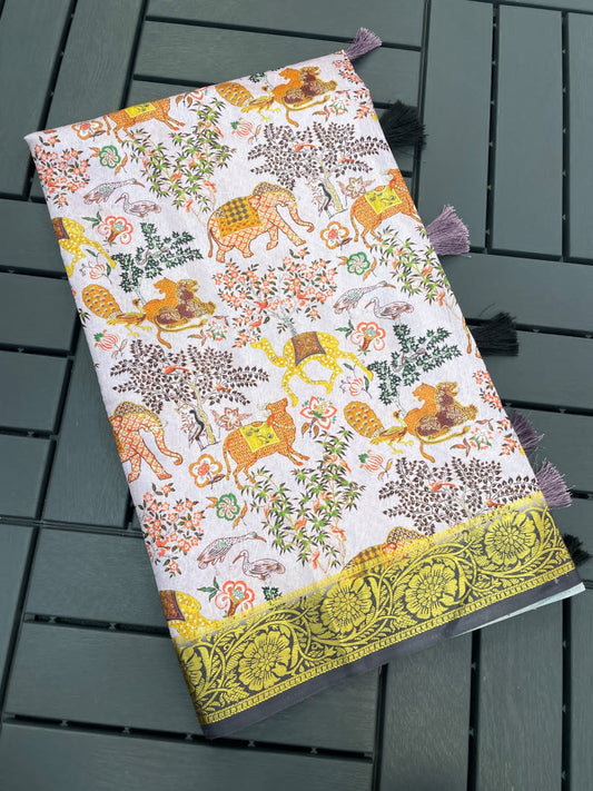 Dola Silk Lavendar 3 Of Viscose Sarees