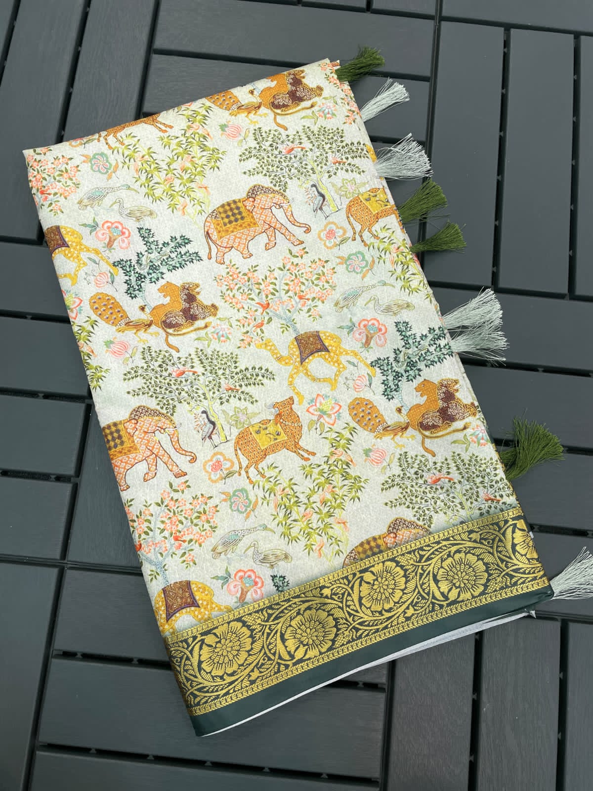 Dola Silk Pista 3 Of Viscose Sarees