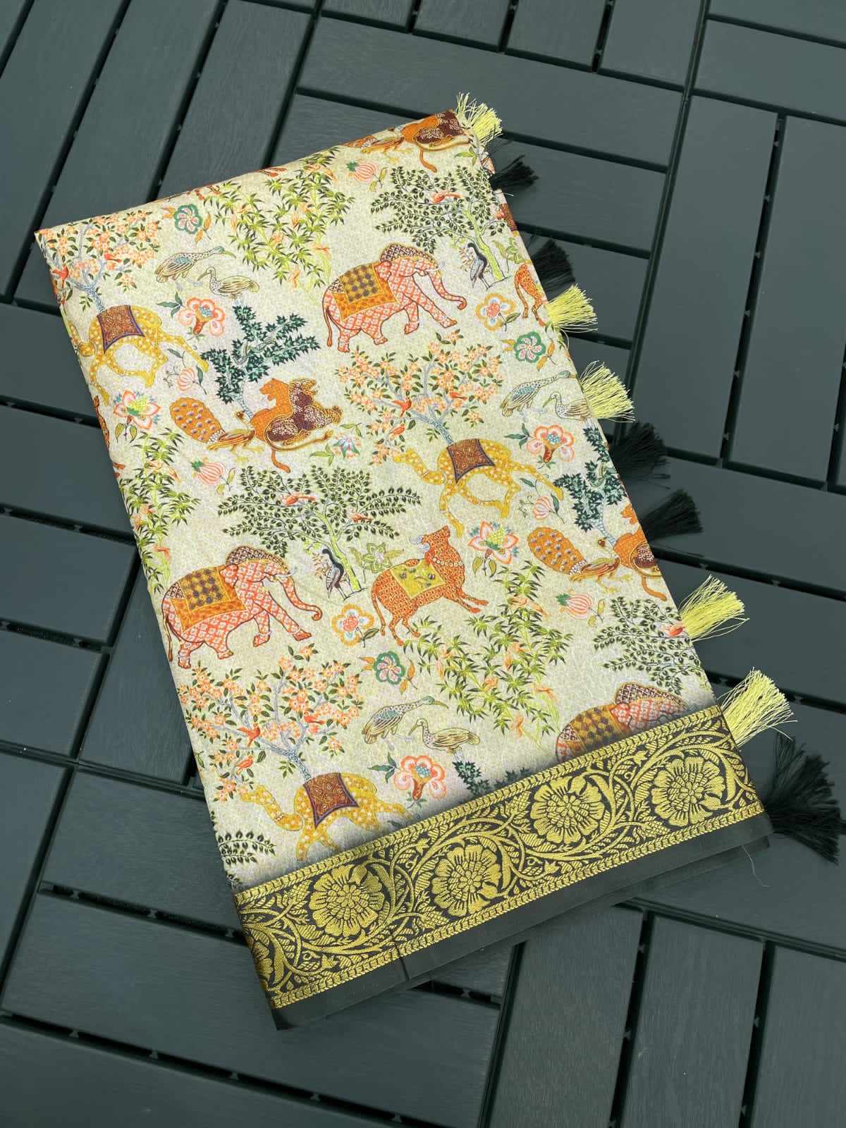 Dola Silk Yellow 3 Of Viscose Sarees