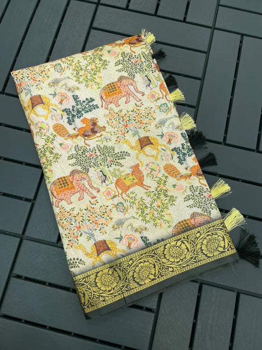 Dola Silk Yellow 3 Of Viscose Sarees