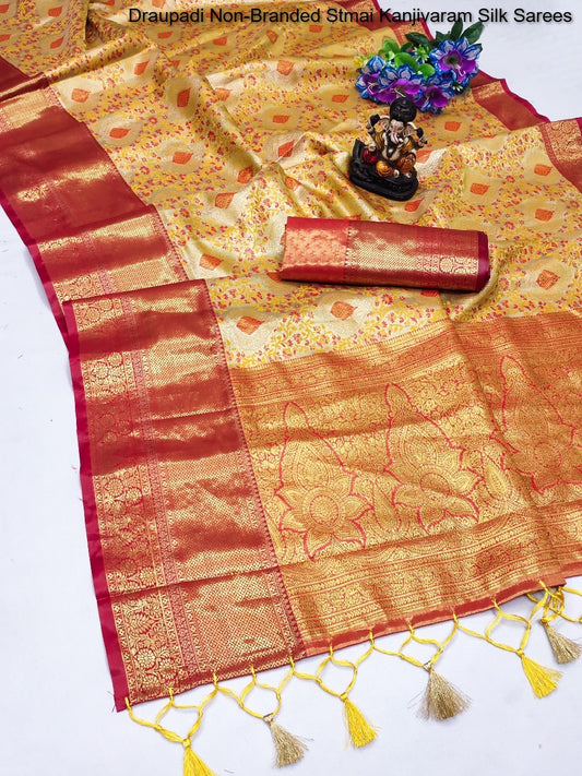 Draupadi Non-Branded Stmai Kanjivaram Silk Sarees